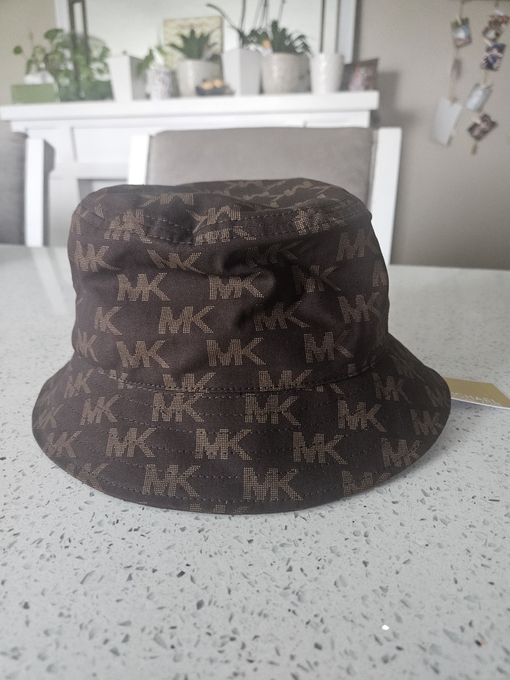 Michael Kors Brown MK Logo Bucket Hat